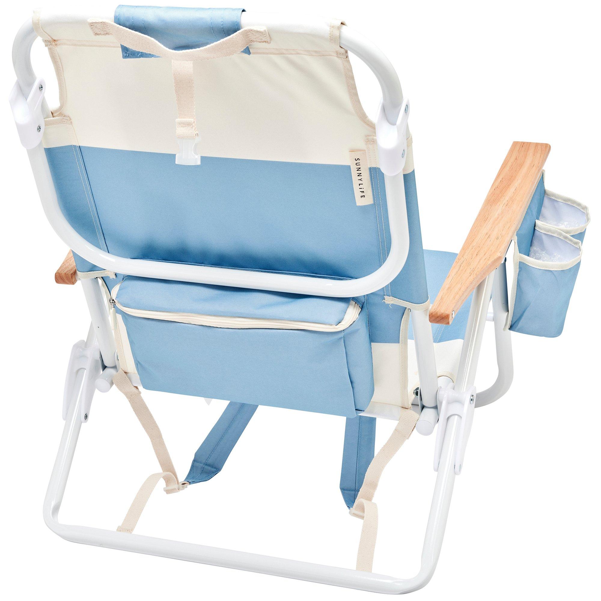 Deluxe Beach Chair: La Mer Med Blue Block image number 4