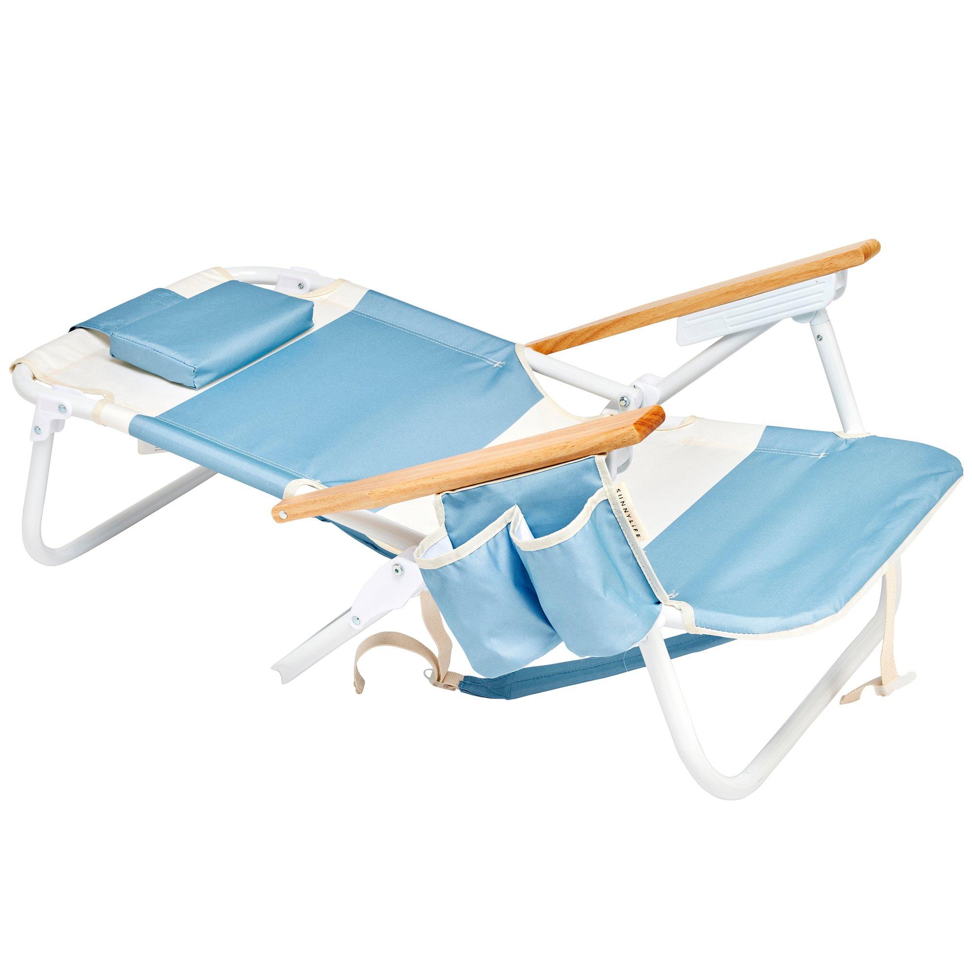 Deluxe Beach Chair: La Mer Med Blue Block image number 1