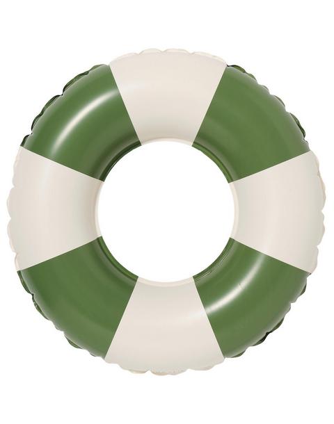 Mini Tube Pool Ring: Tides Out Olive Stripe