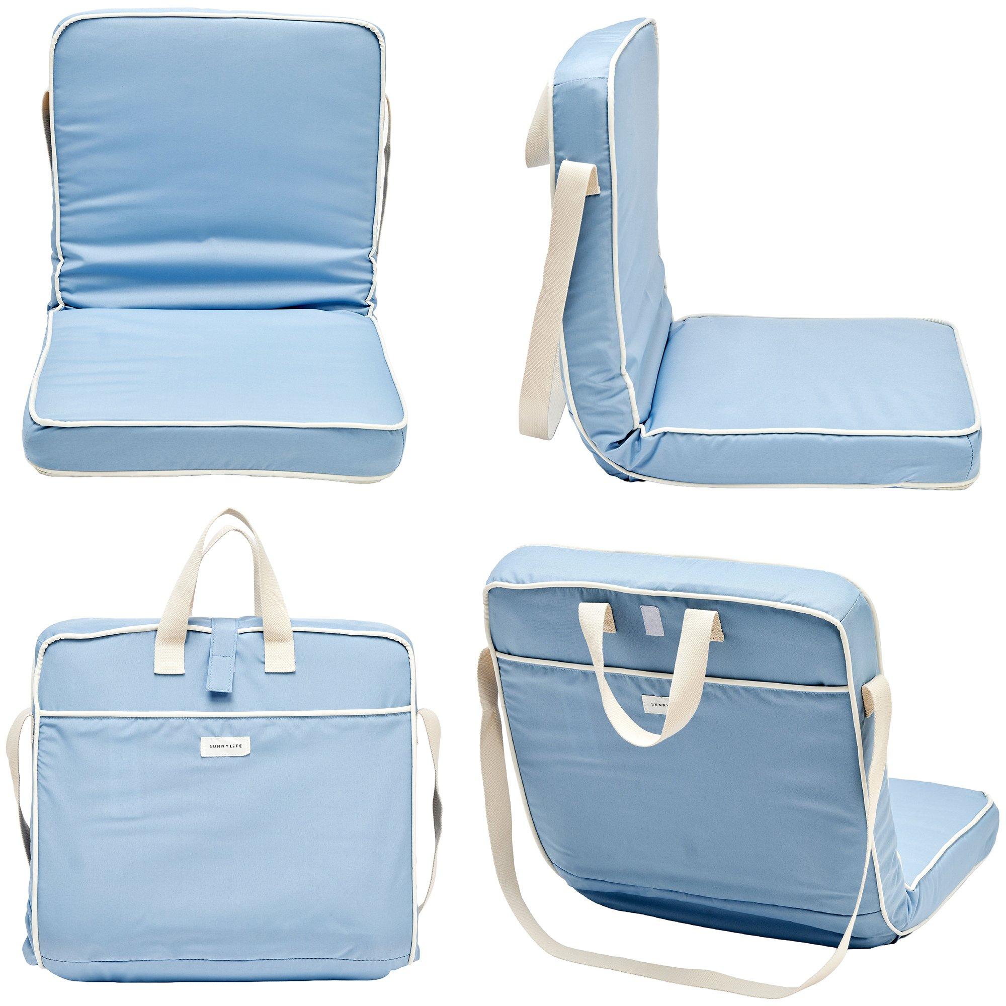 Take Anywhere Folding Chair: La Mer Med Blue image number 3