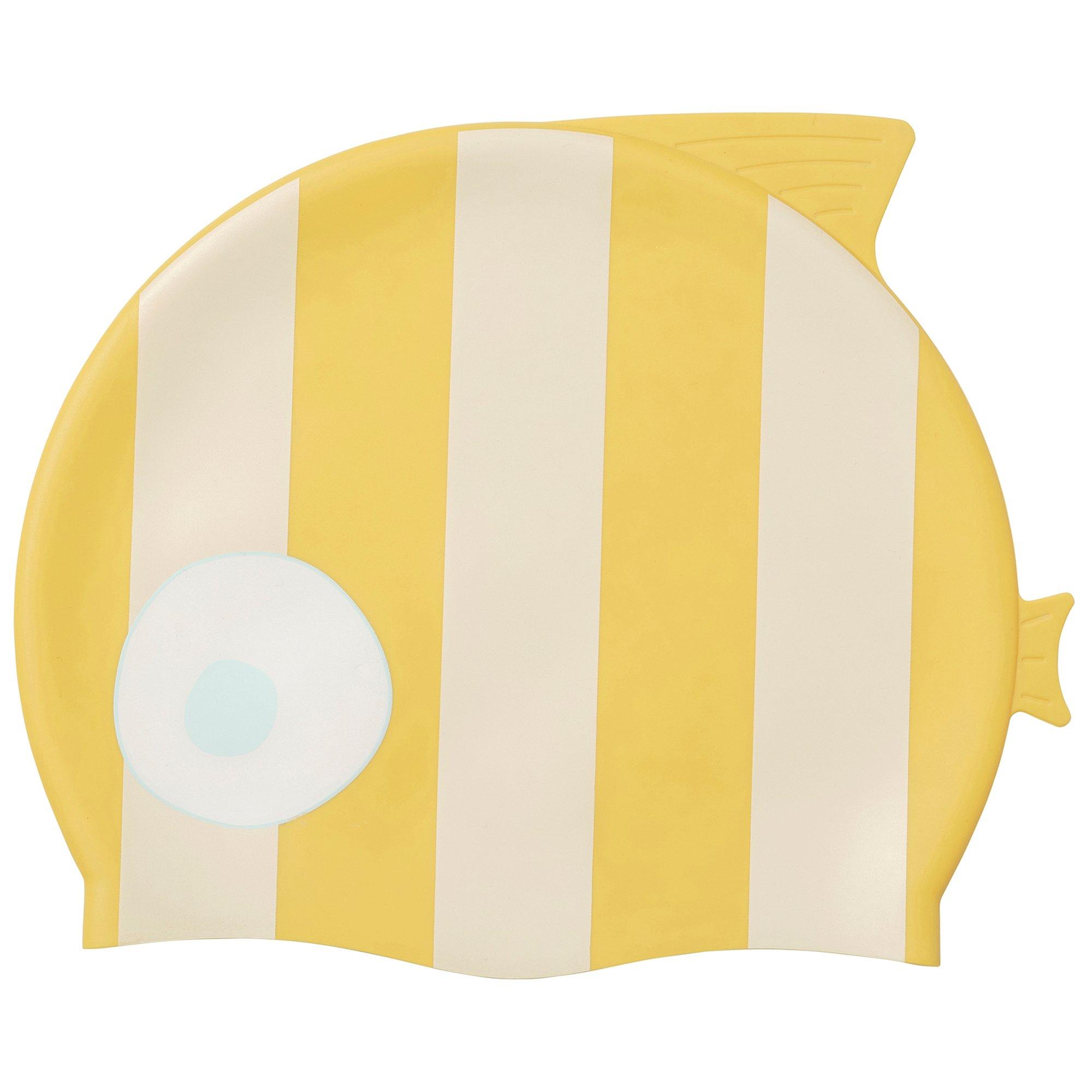 Swim Cap: Finn the Fish - Mustard Stripe image number 3