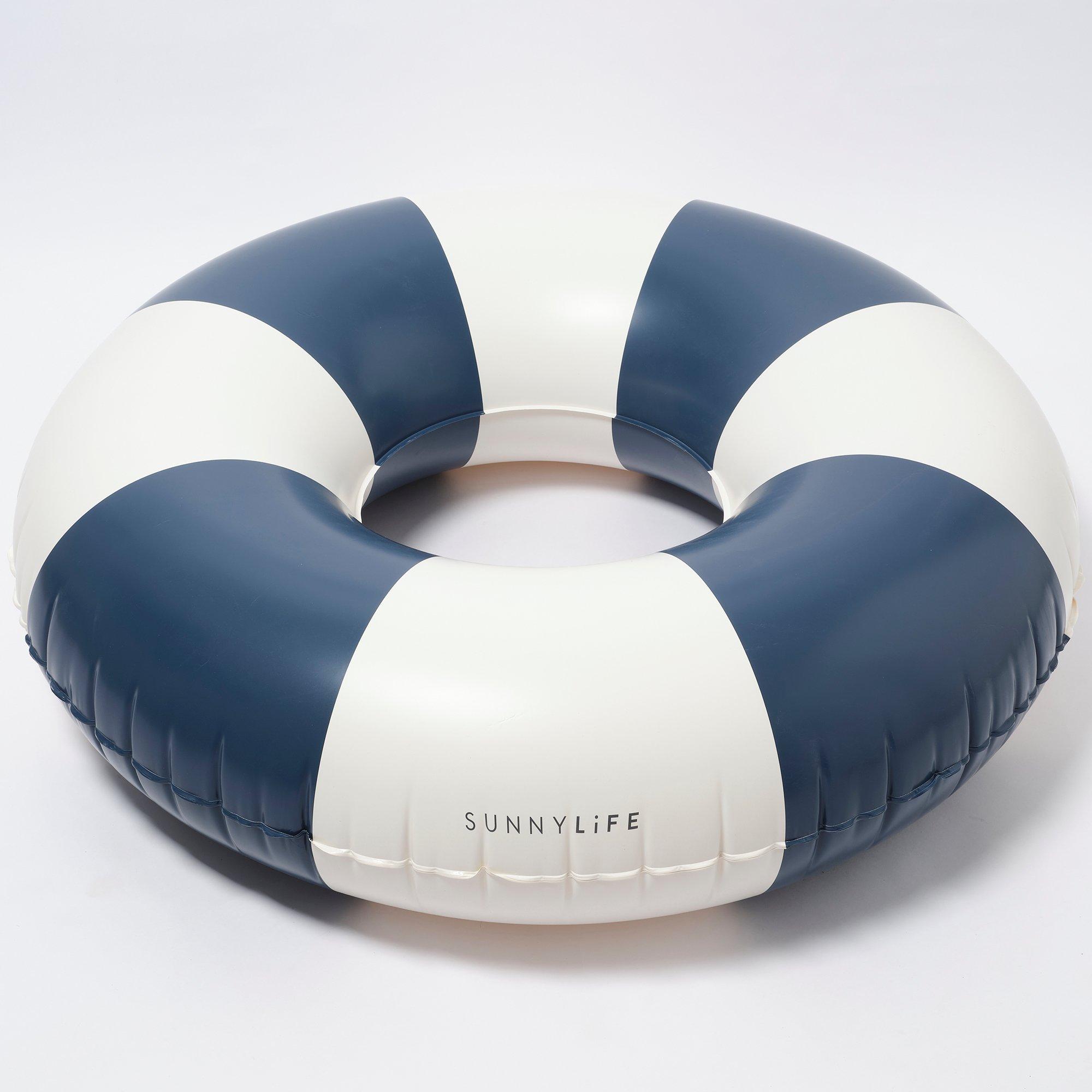 Tube Pool Ring: Navy Stripe image number 4