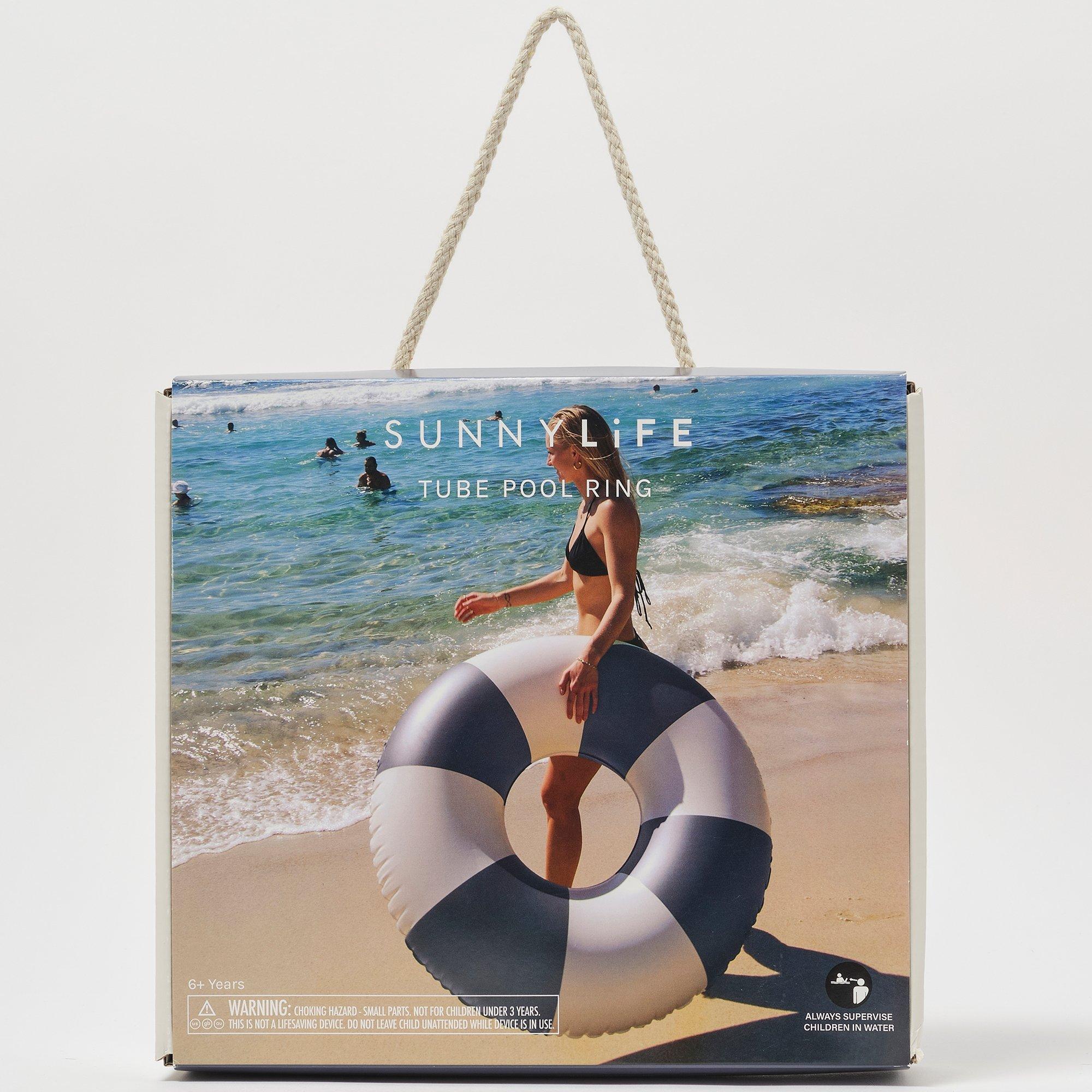 Tube Pool Ring: Navy Stripe image number 1