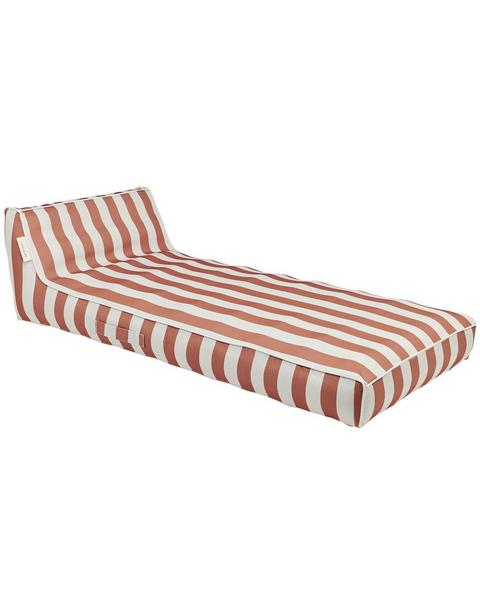 Luxe Lie-On Lounger: Tierra Clay Stripe