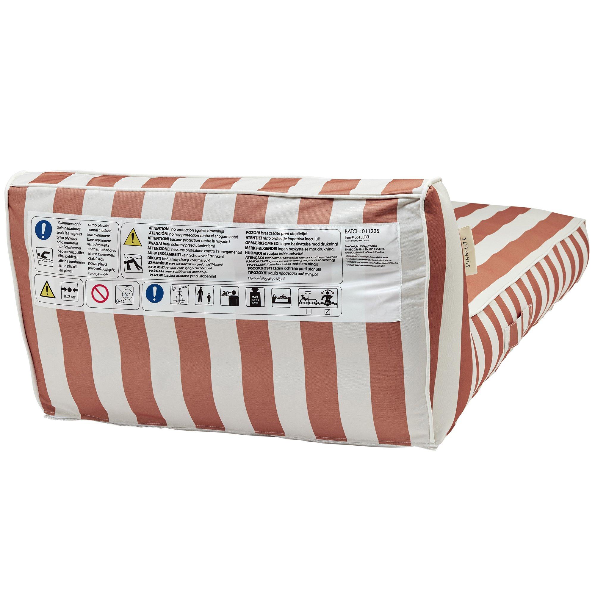 Luxe Lie-On Lounger: Tierra Clay Stripe image number 4