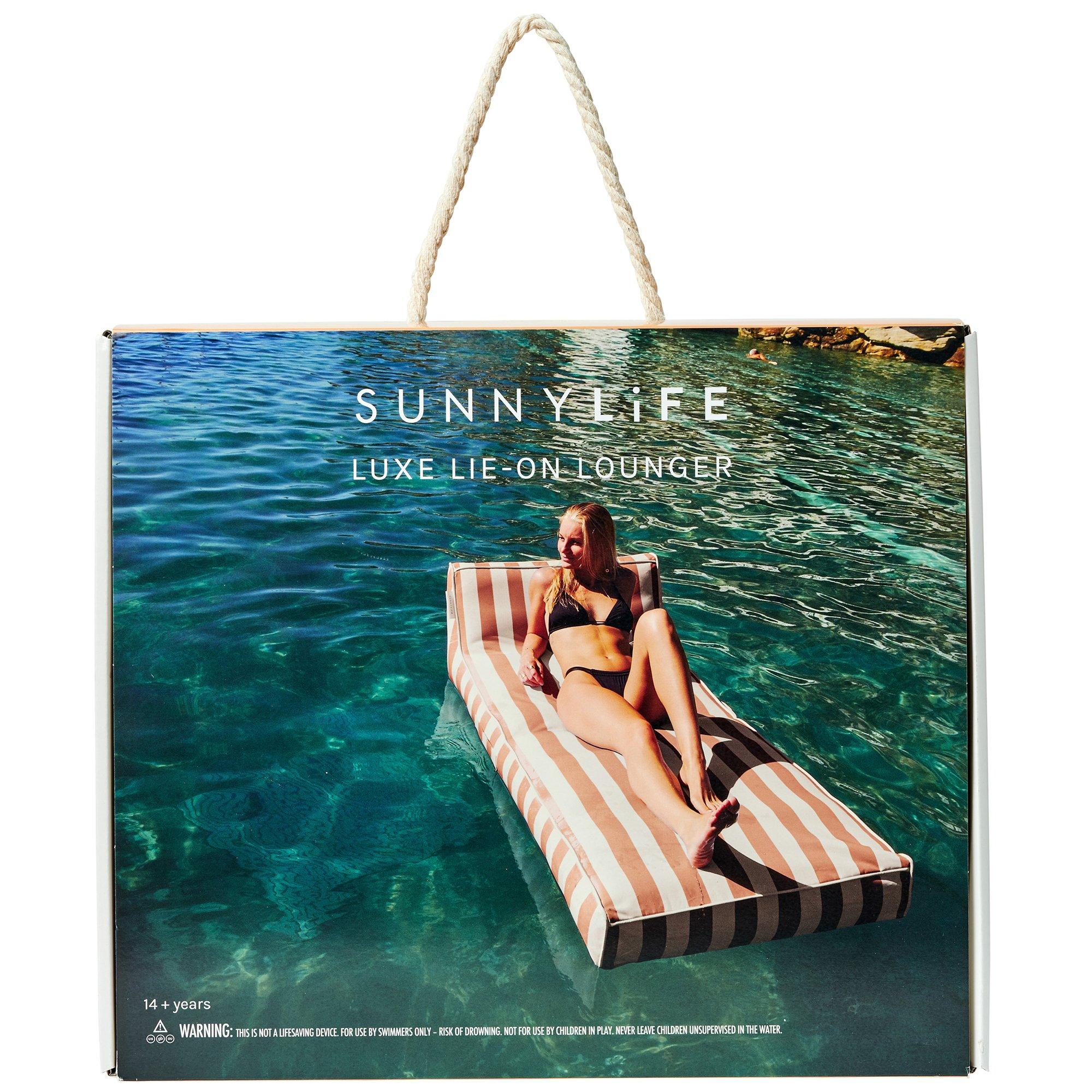 Luxe Lie-On Lounger: Tierra Clay Stripe image number 1