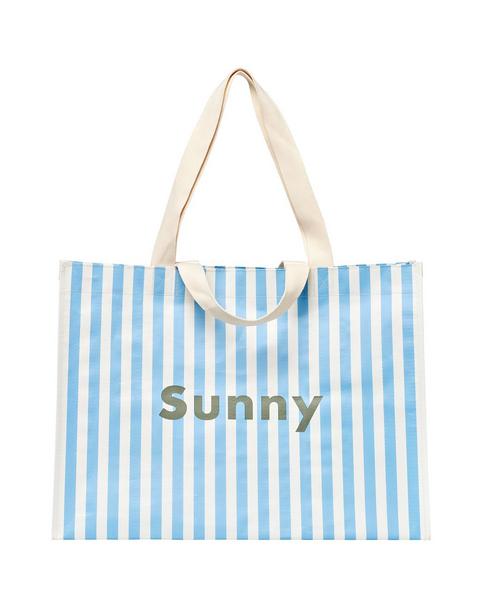Carryall Beach Bag: La Mer Med Blue Stripe
