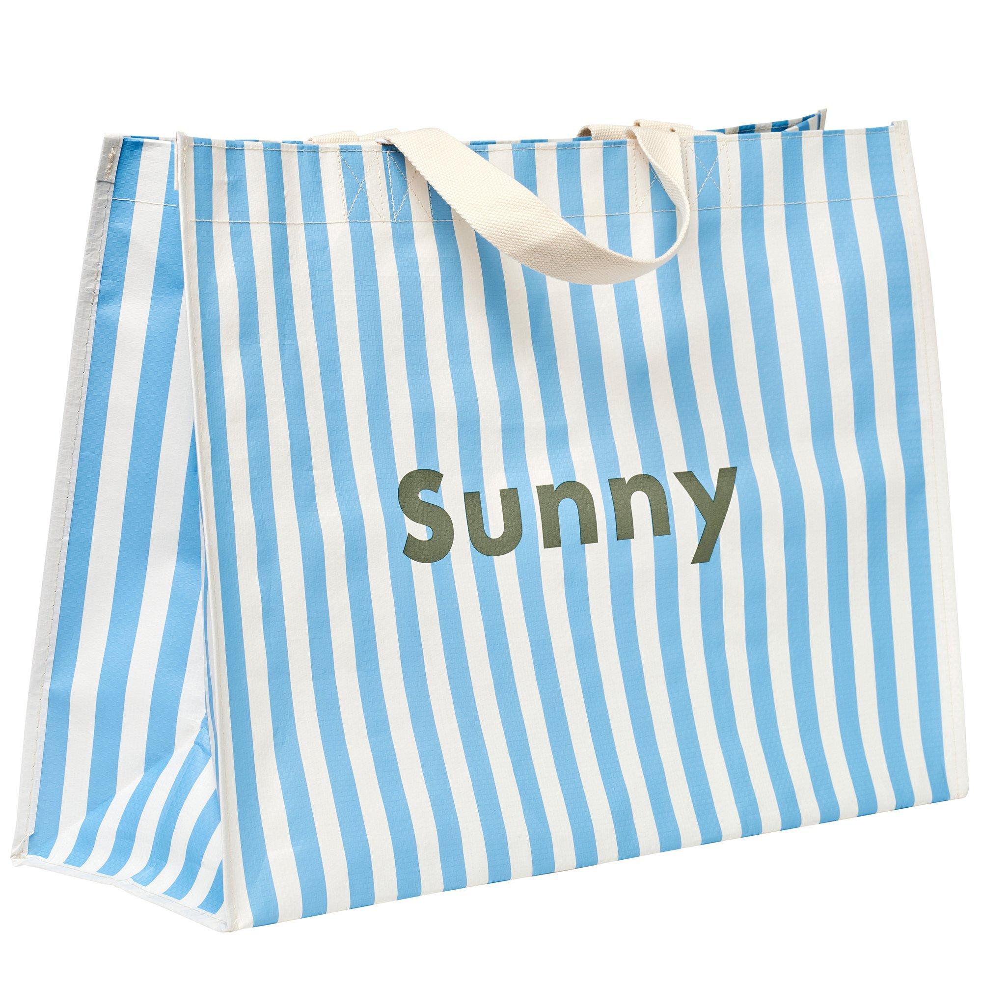 Carryall Beach Bag: La Mer Med Blue Stripe image number 4