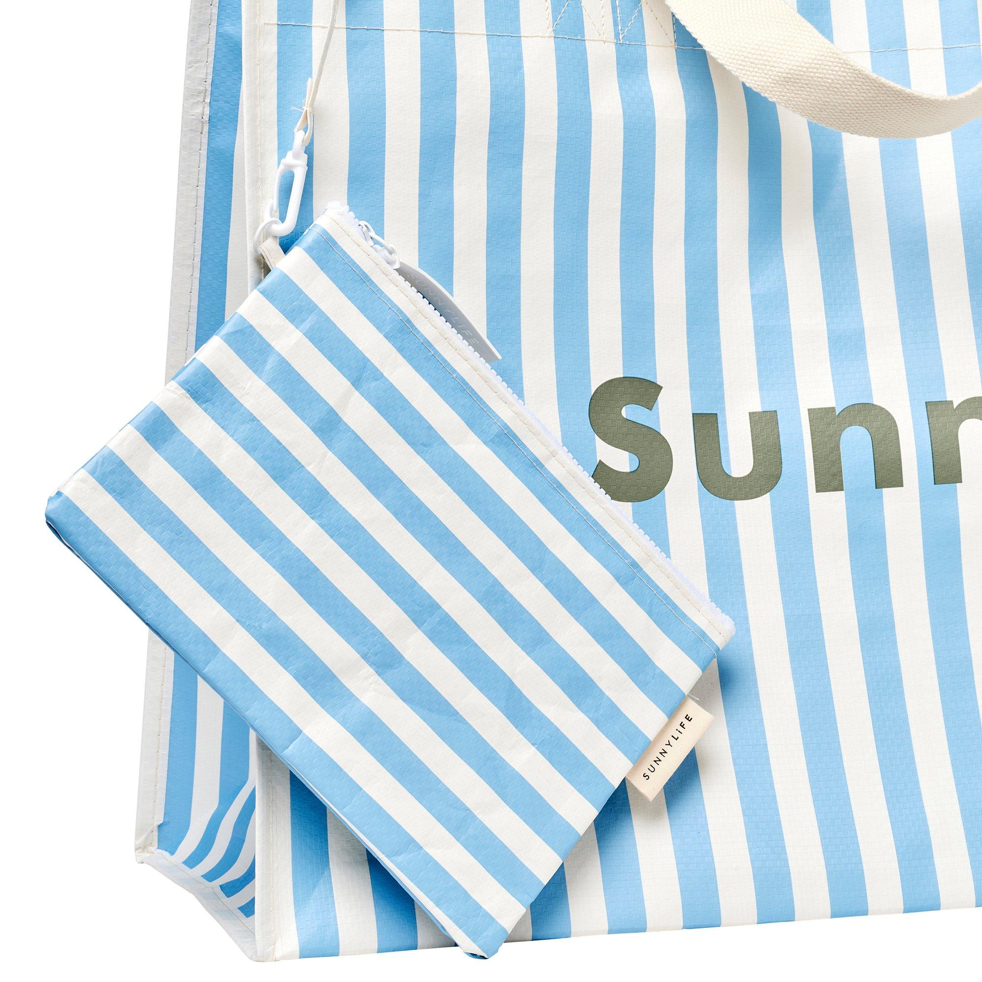 Carryall Beach Bag: La Mer Med Blue Stripe image number 1