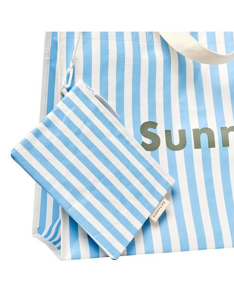 Carryall Beach Bag: La Mer Med Blue Stripe