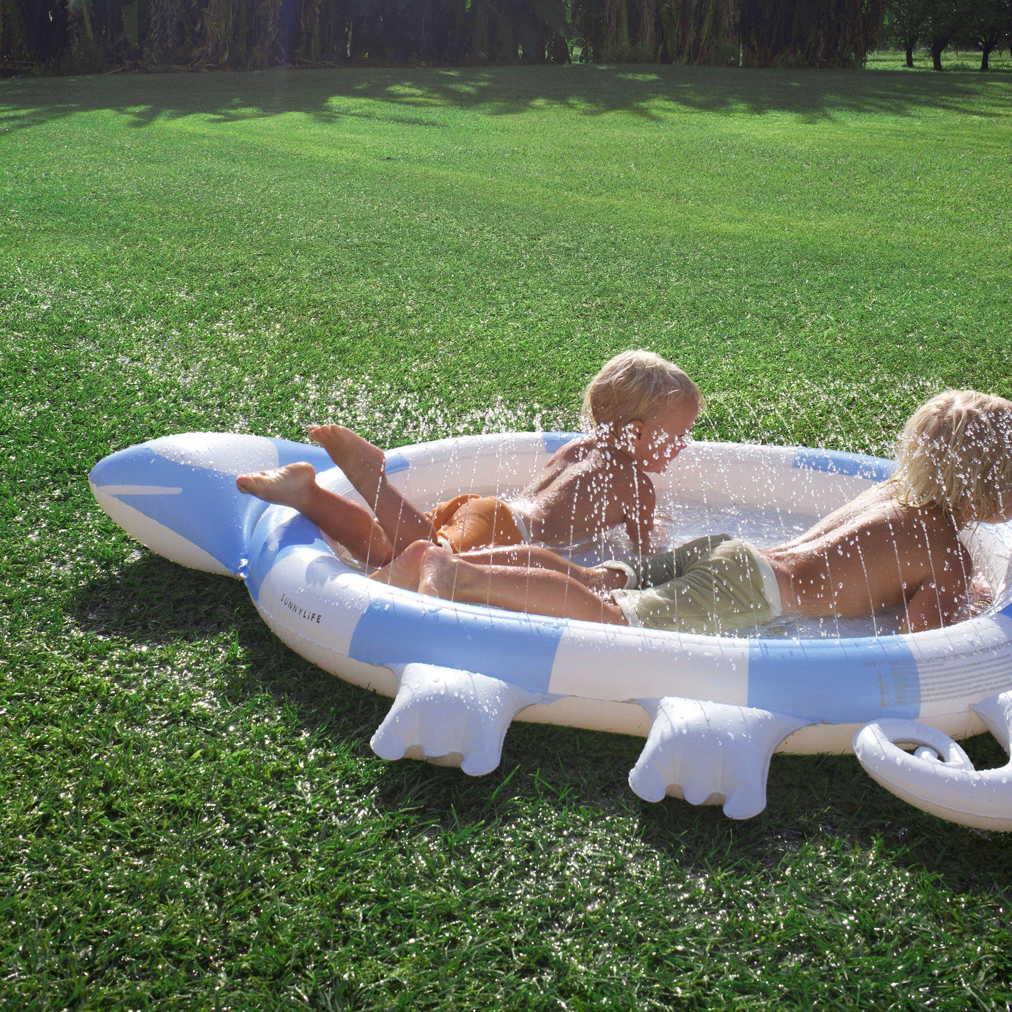 Kids Sprinkler Mat: Into the Wild Blue Lizard image number 2