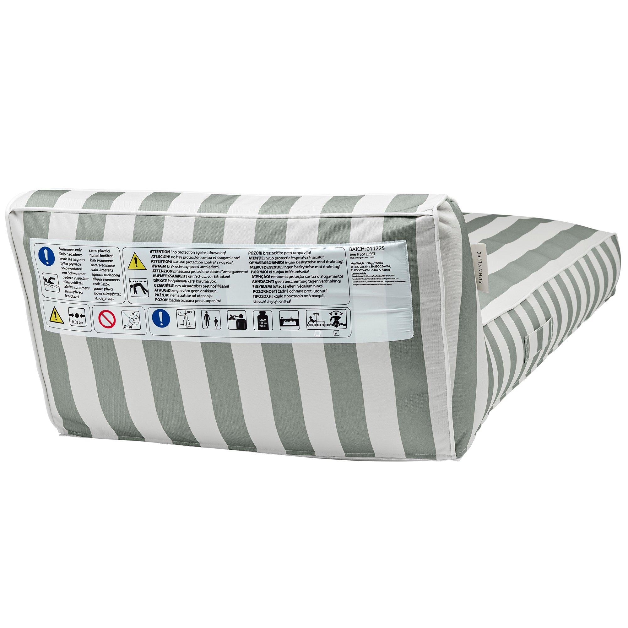 Luxe Lie-On Lounger: Seagrass Stripe image number 4