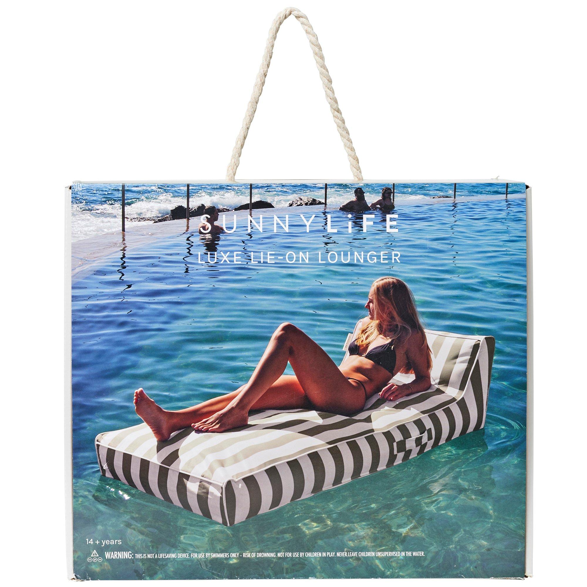 Luxe Lie-On Lounger: Seagrass Stripe image number 1
