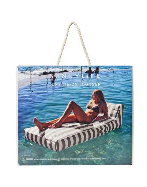 Luxe Lie-On Lounger: Seagrass Stripe