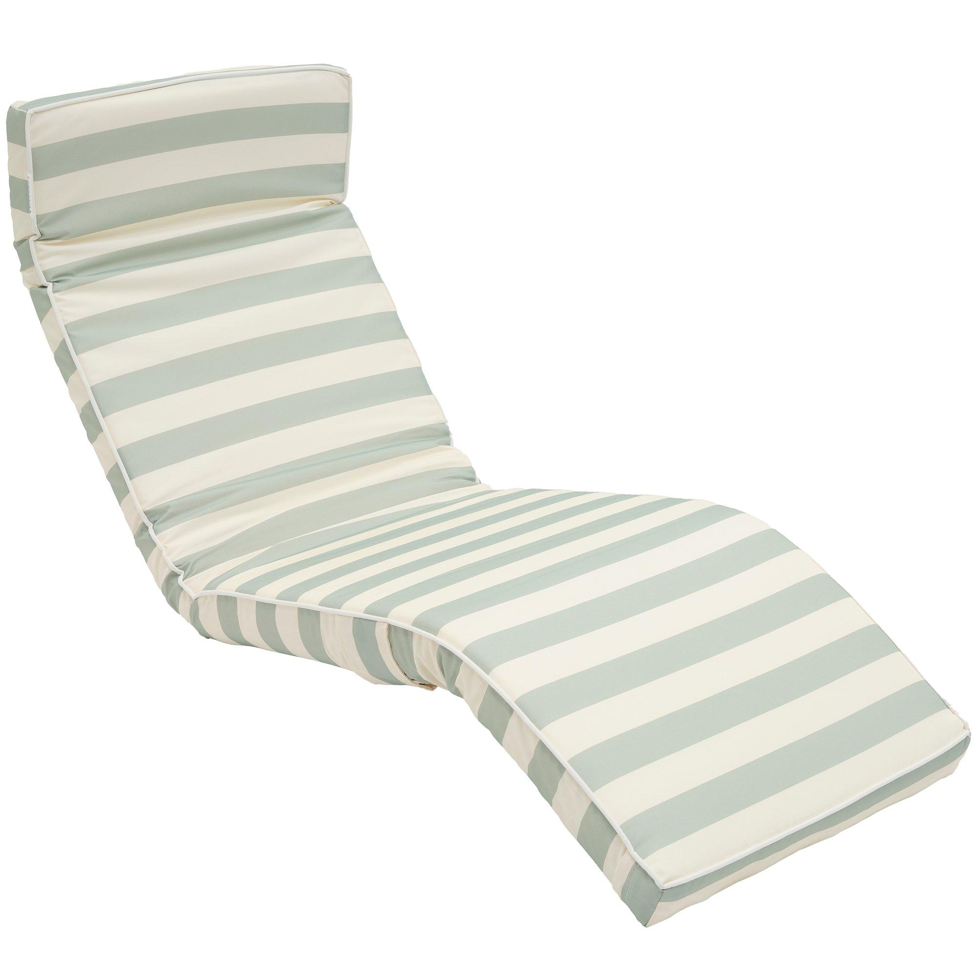 The Lounger Chair: Sea Sage Stripe