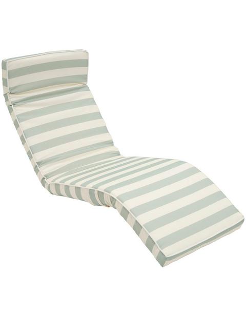 The Lounger Chair: Sea Sage Stripe