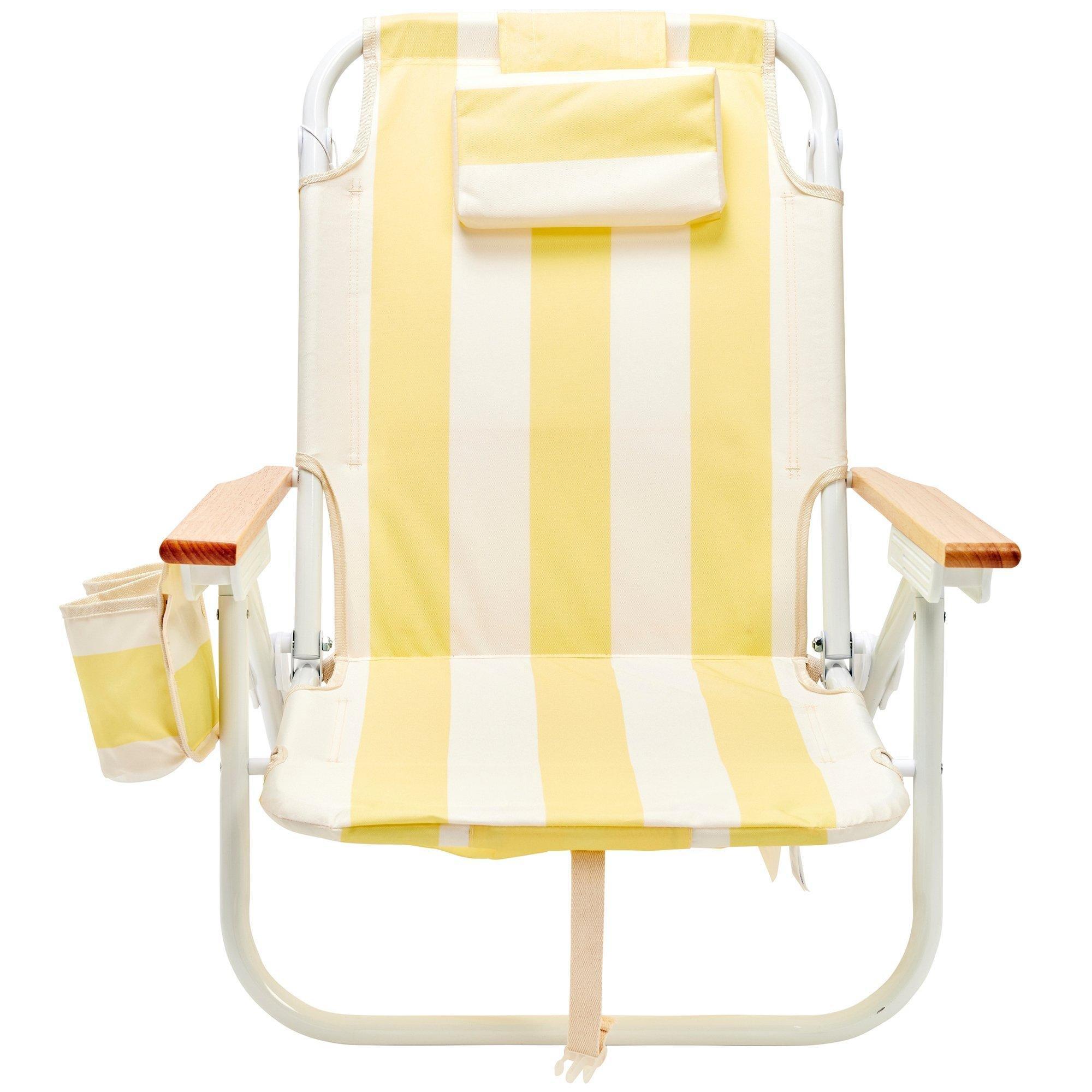 Deluxe Beach Chair: La Mer Limon Stripe image number 4