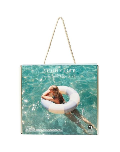 Slim Tube Pool Ring: La Mer Med Blue