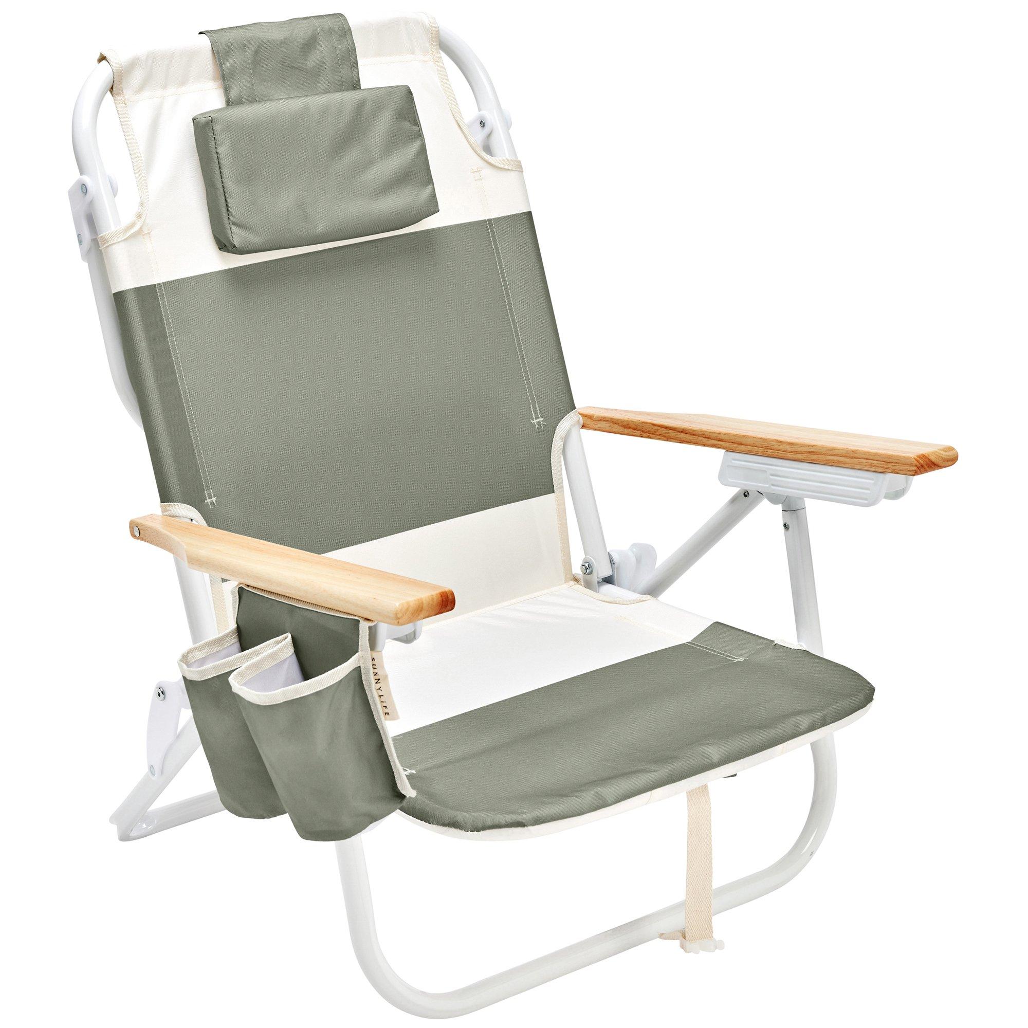 Deluxe Beach Chair: Seagrass Sage Block image number 0