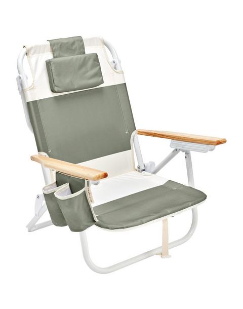 Deluxe Beach Chair: Seagrass Sage Block