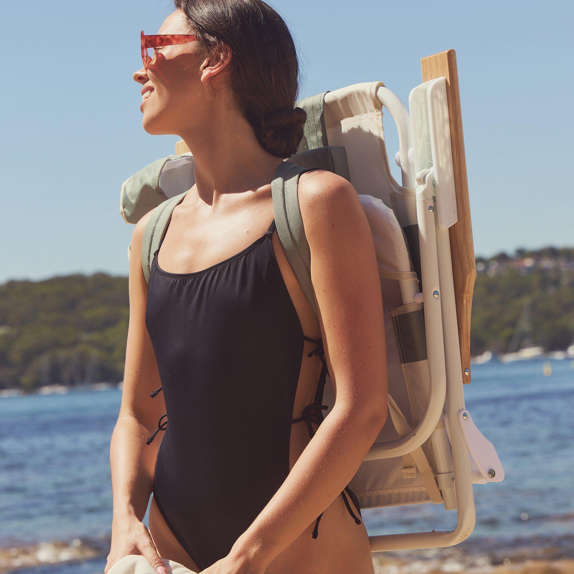 Deluxe Beach Chair: Seagrass Sage Block image number 4