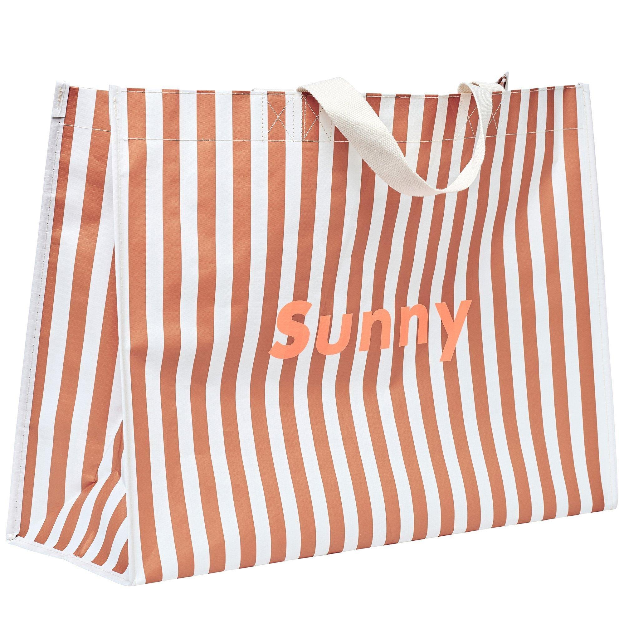 Carryall Beach Bag: Tierra Clay Stripe image number 4