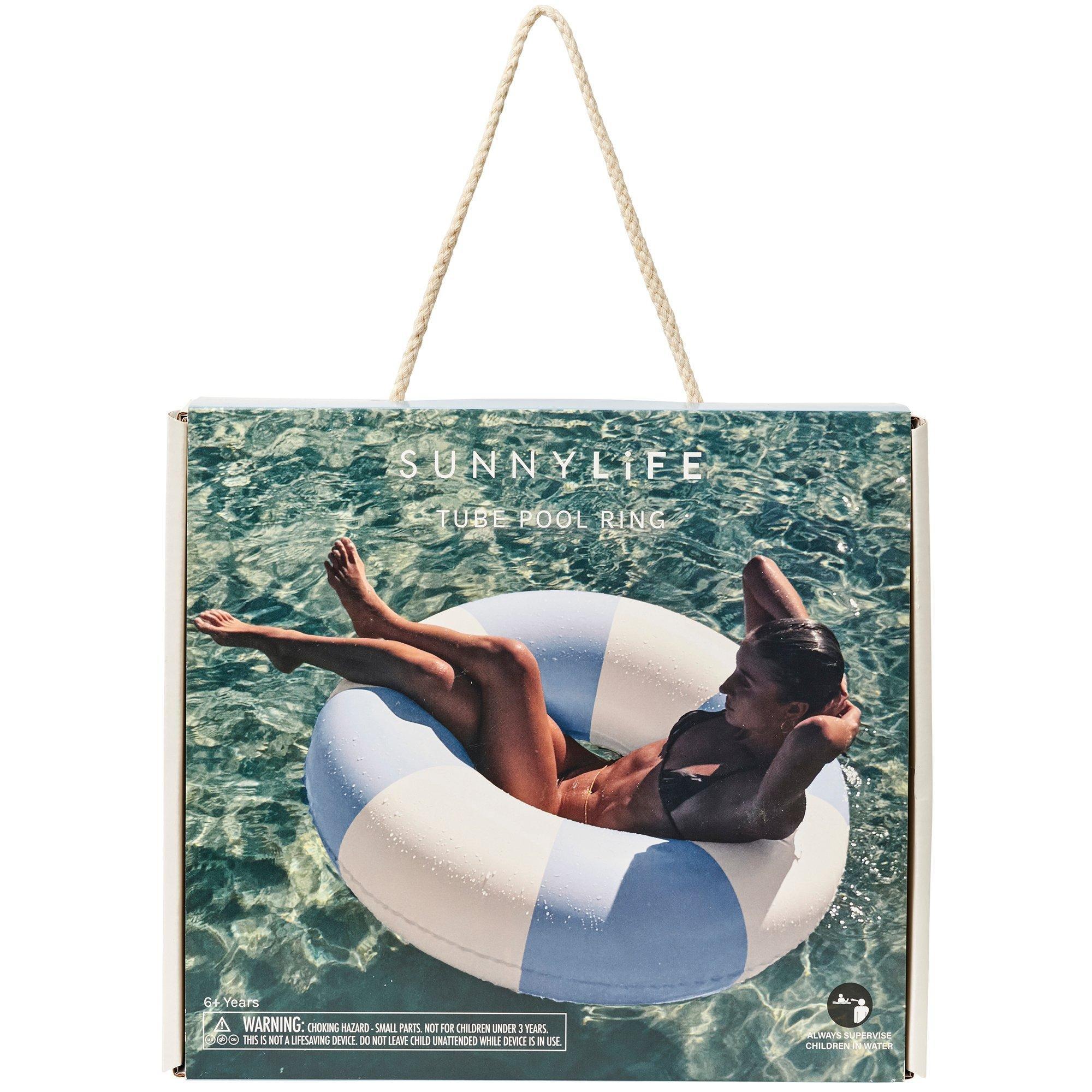 Tube Pool Ring: La Mer Med Blue Stripe image number 1