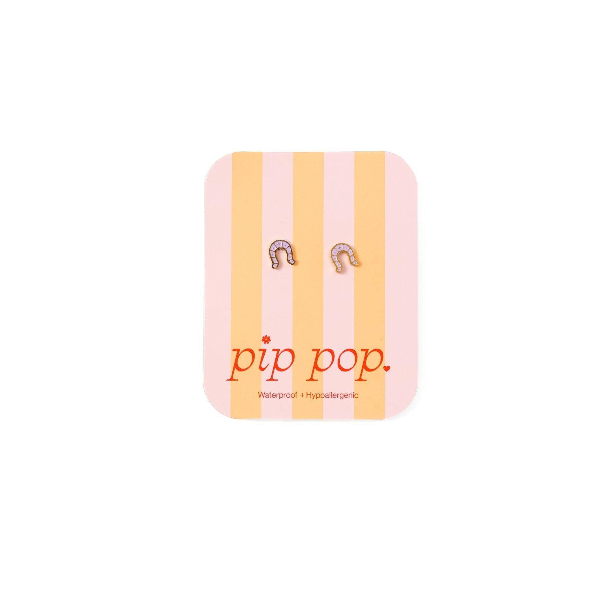 Horseshoe Stud Earrings image number 3