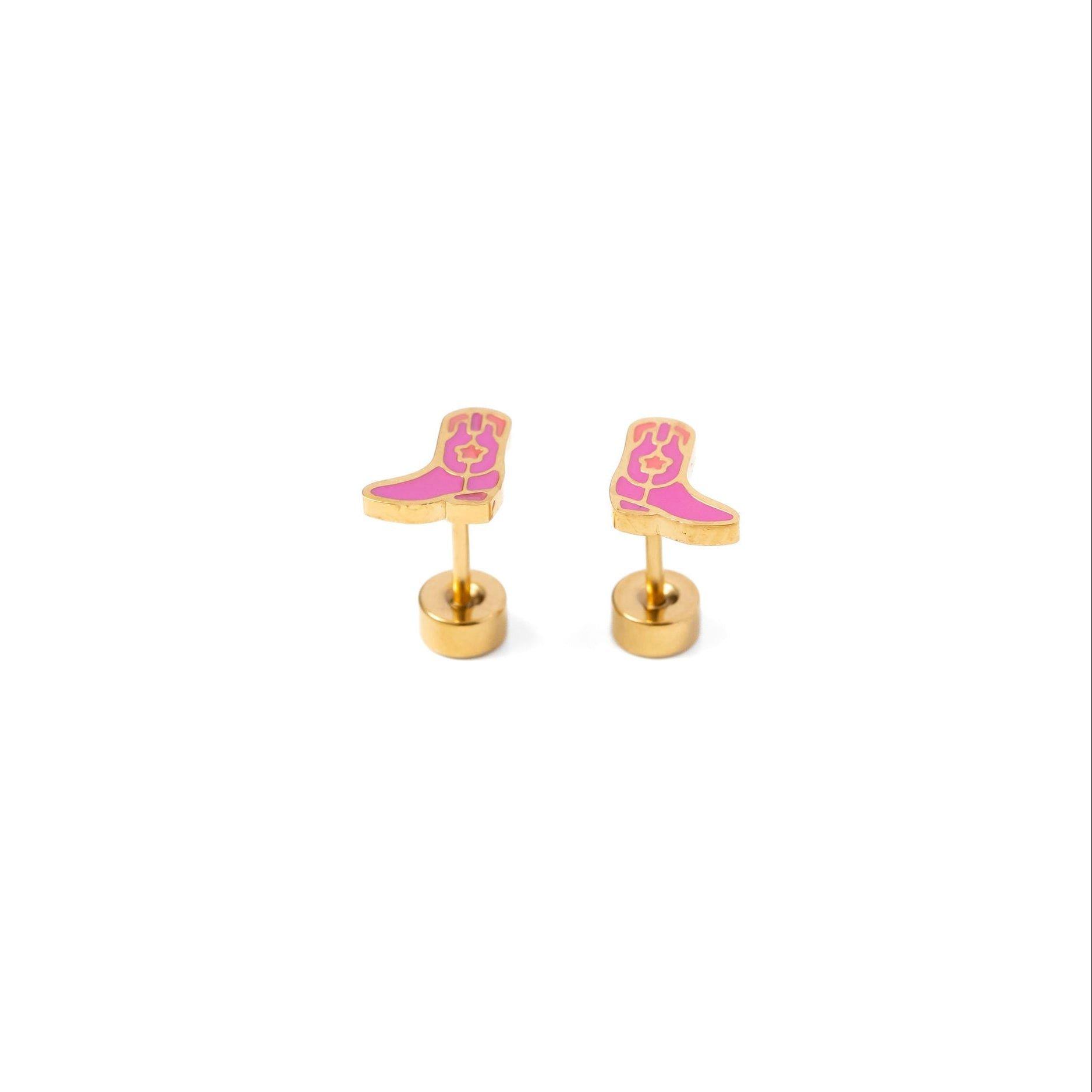 Cowboy Boot Stud Earrings image number 2