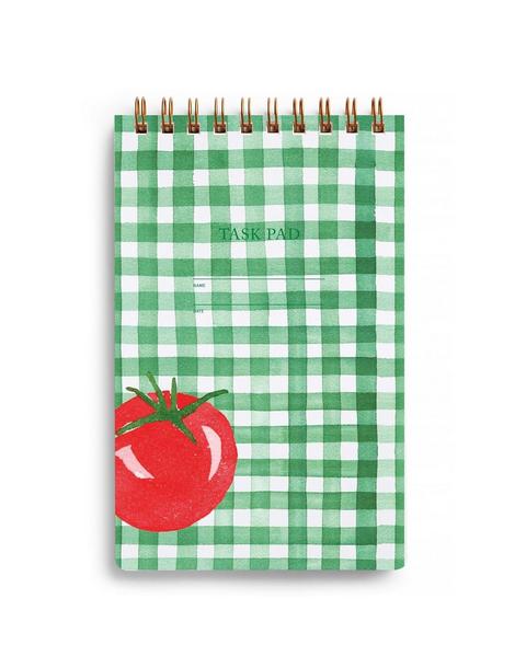 Tomato Green Gingham Task Pad