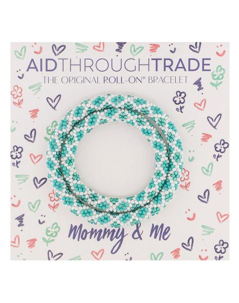 Mommy & Me Roll-On® Bracelets - Aquamarine