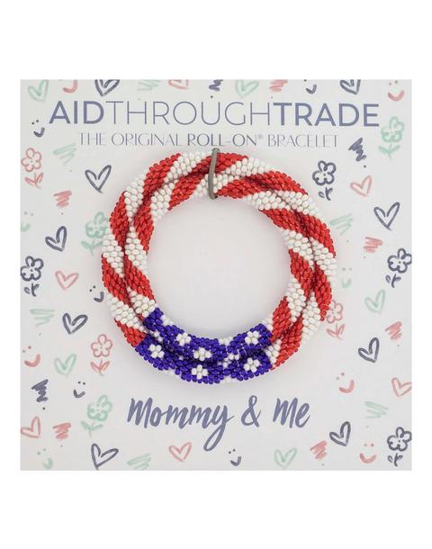 Mommy & Me Roll-On® Bracelets - Stars & Stripes