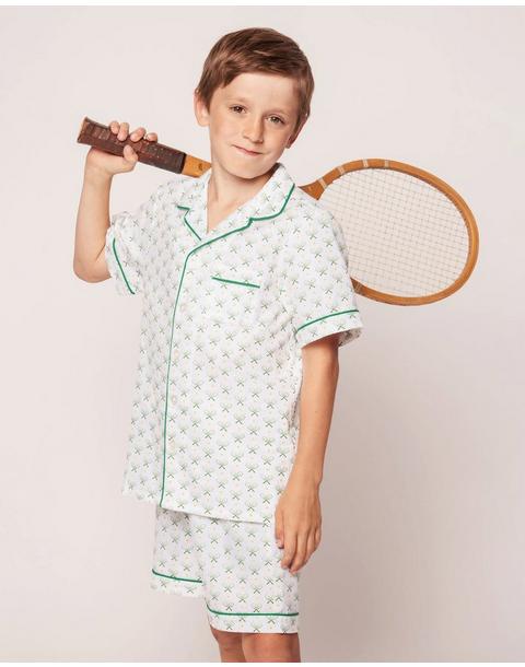 Kid's Twill Pajama Short Set in Match Point