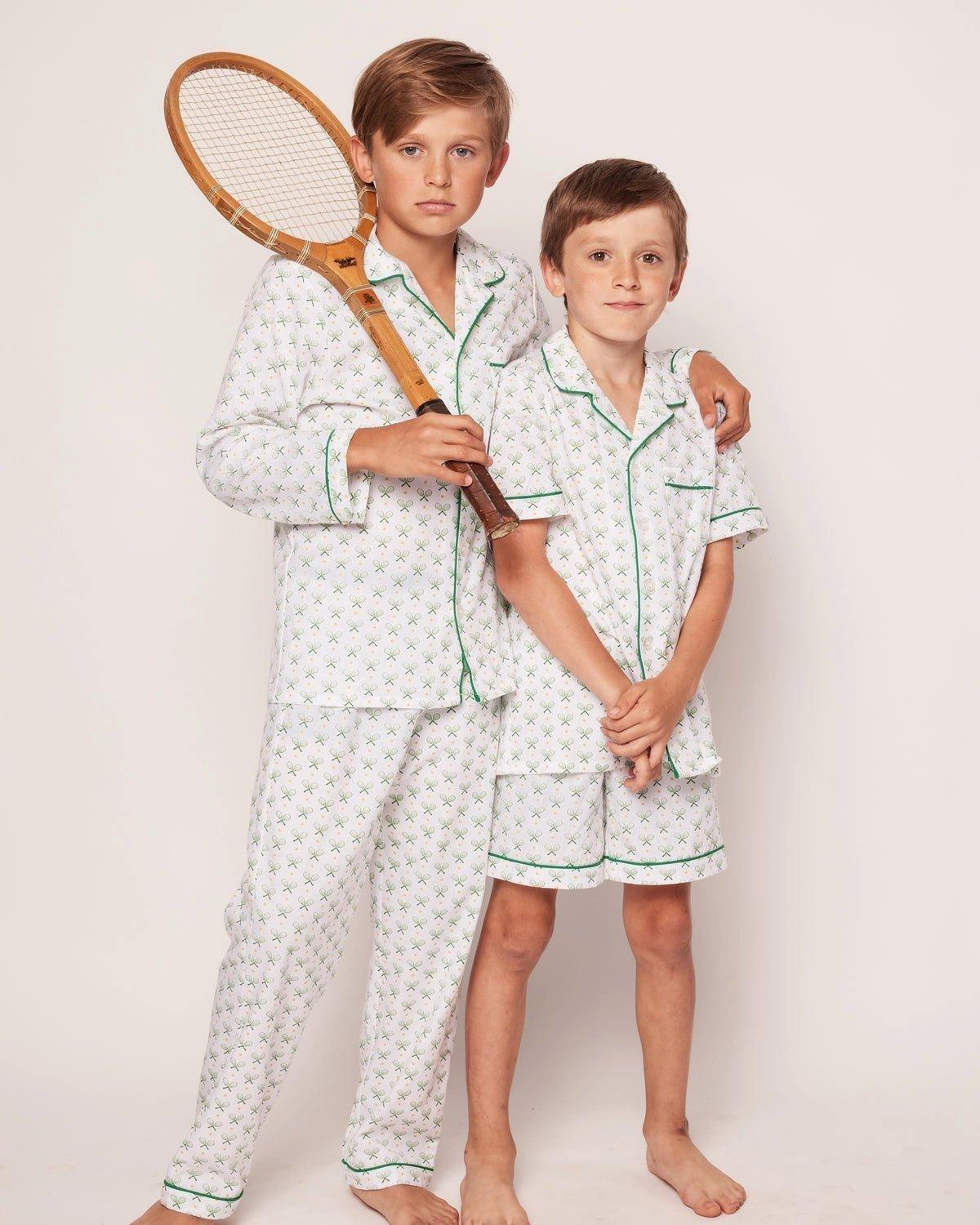 Kid's Twill Pajama Set in Match Point image number 3