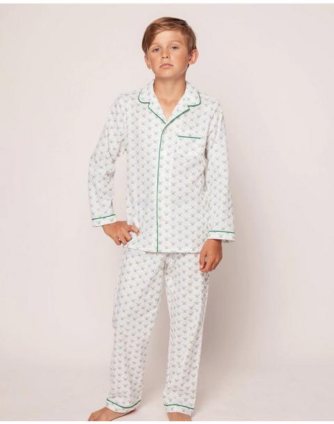Kid's Twill Pajama Set in Match Point