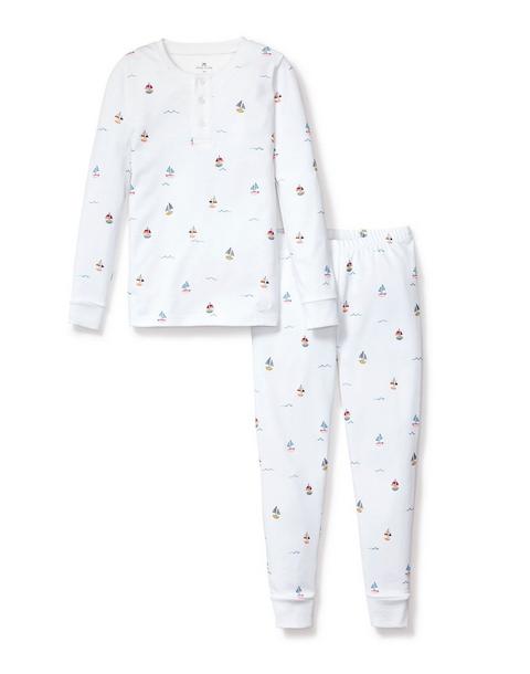 Kid's Pima Snug Fit Pajama Set in Bateau