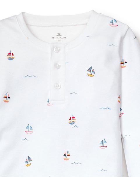 Kid's Pima Snug Fit Pajama Set in Bateau
