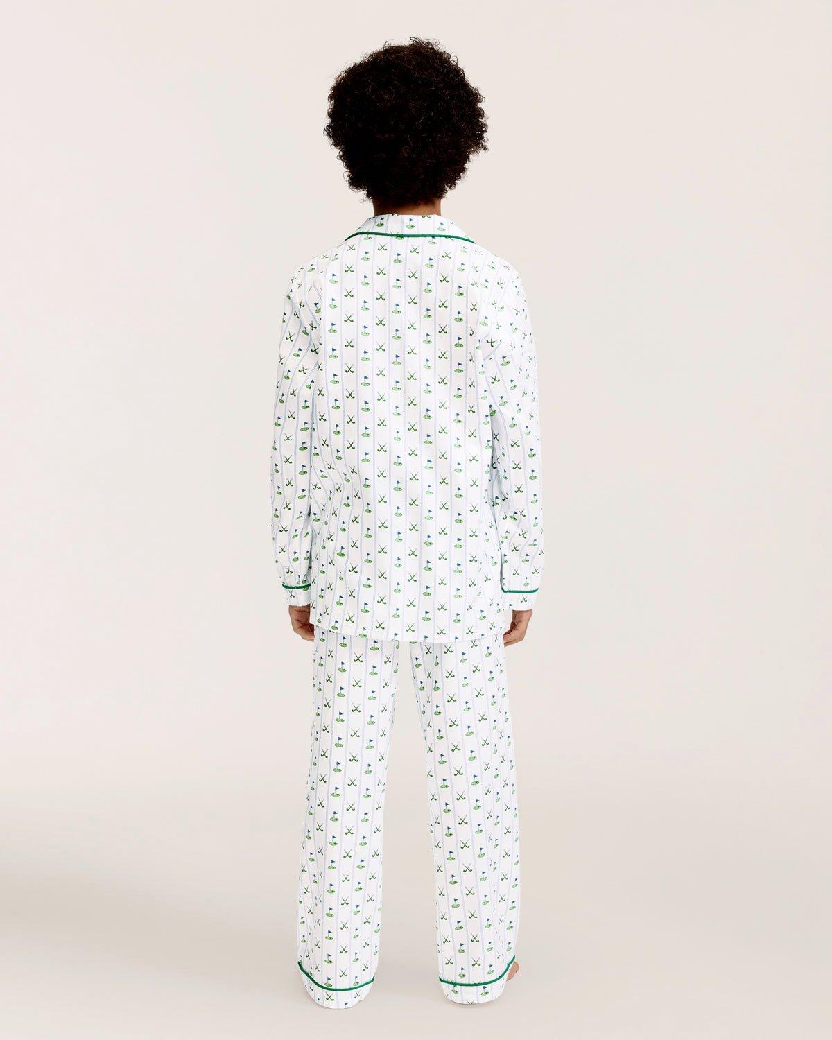 Kid's Twill Pajama Set in Fairway Stripe image number 2