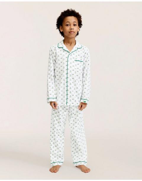 Kid's Twill Pajama Set in Fairway Stripe