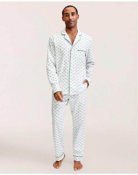 Men's Twill Pajama Set in Fairway Stripe