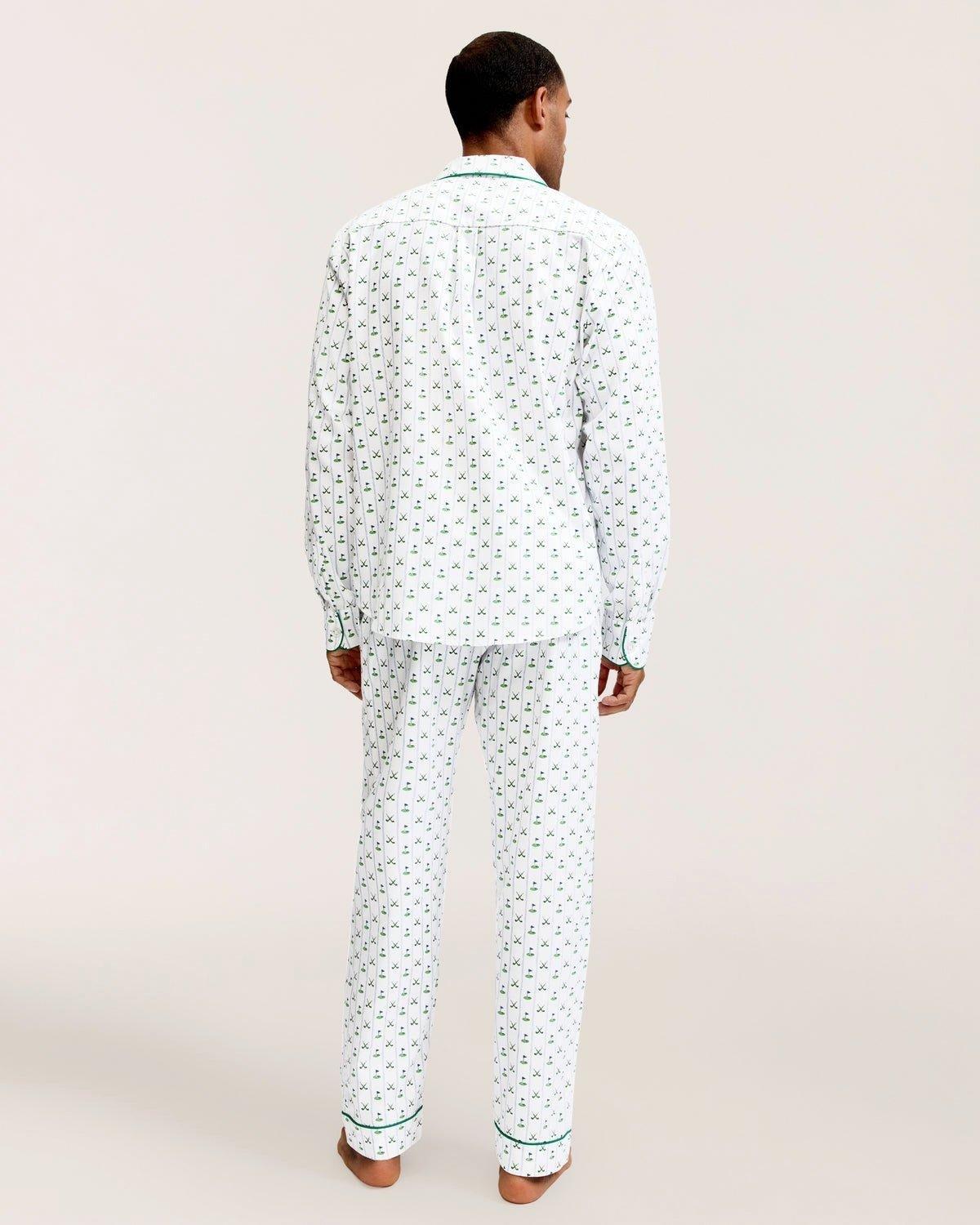 Men's Twill Pajama Set in Fairway Stripe image number 3
