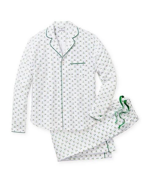 Men's Twill Pajama Set in Fairway Stripe