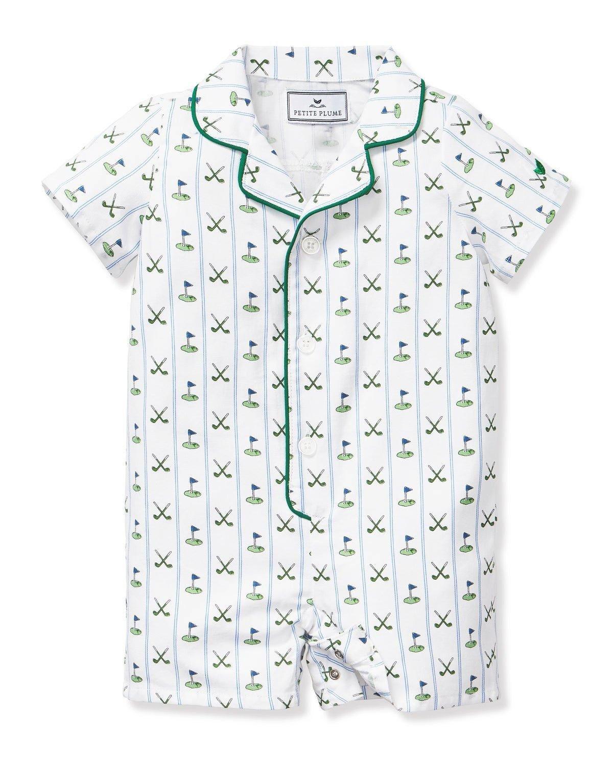 Baby's Twill Summer Romper in Fairway Stripe image number 3