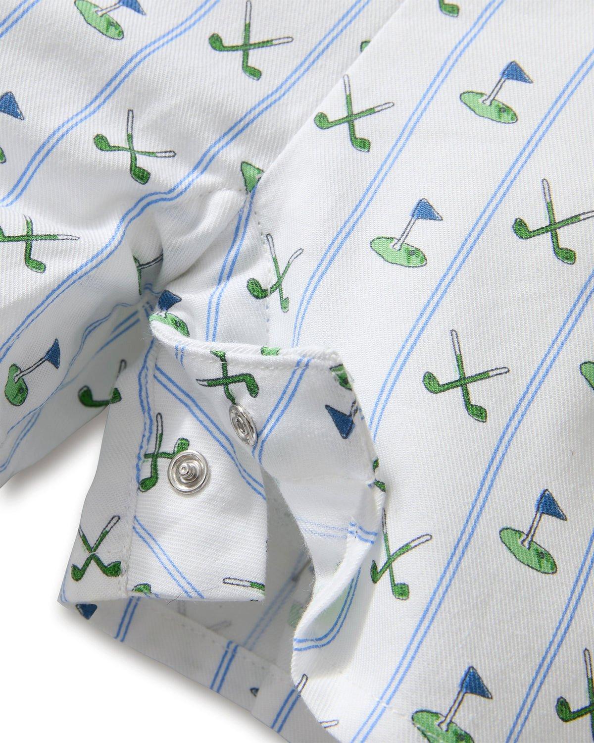 Baby's Twill Summer Romper in Fairway Stripe image number 4