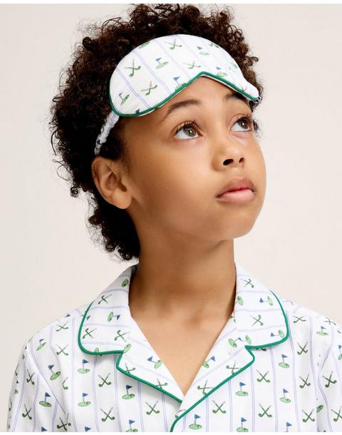 Kid's Twill Sleep Mask in Fairway Stripe