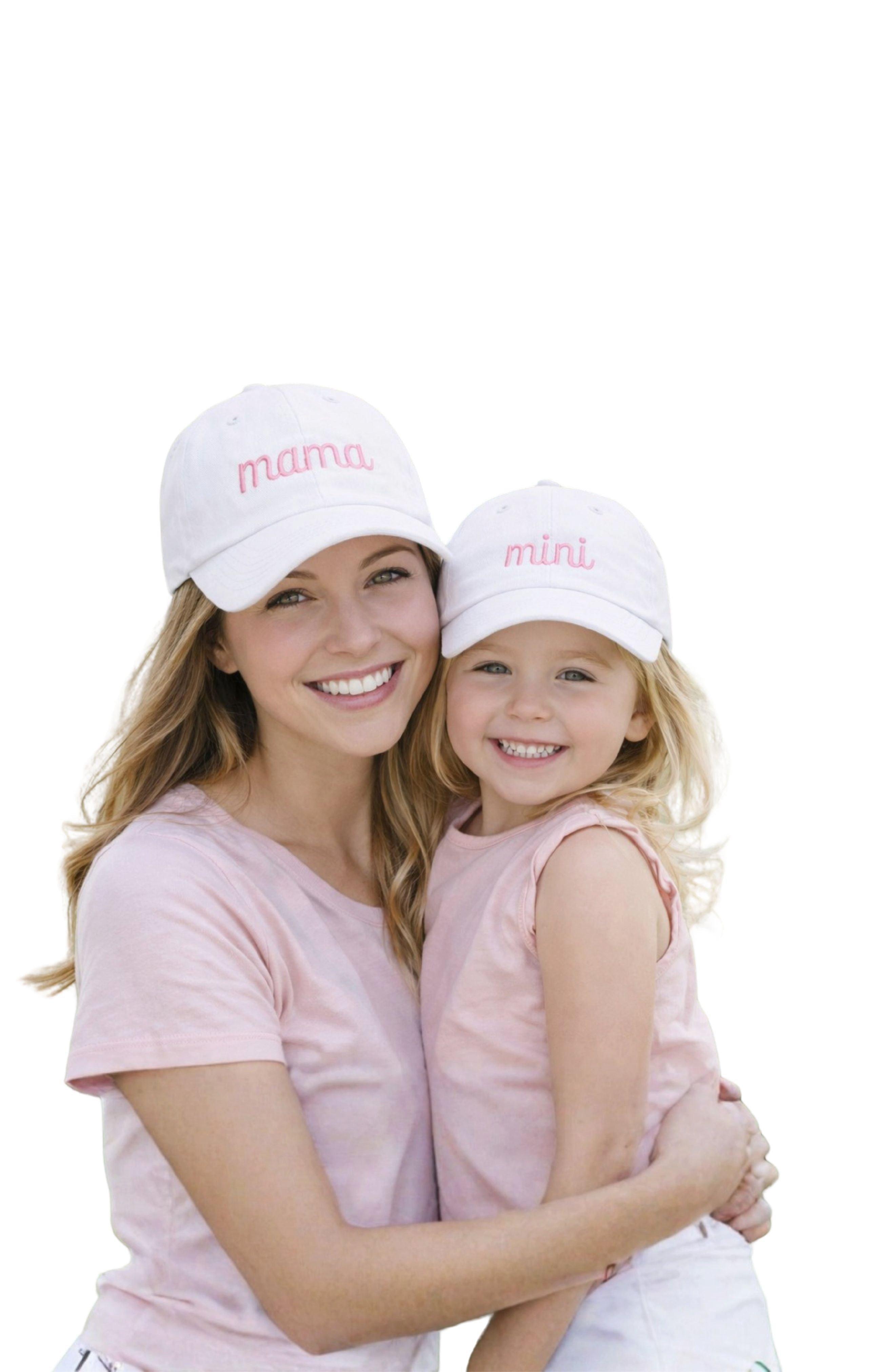 Mama & Mini Bow Baseball Hat Set image number 1