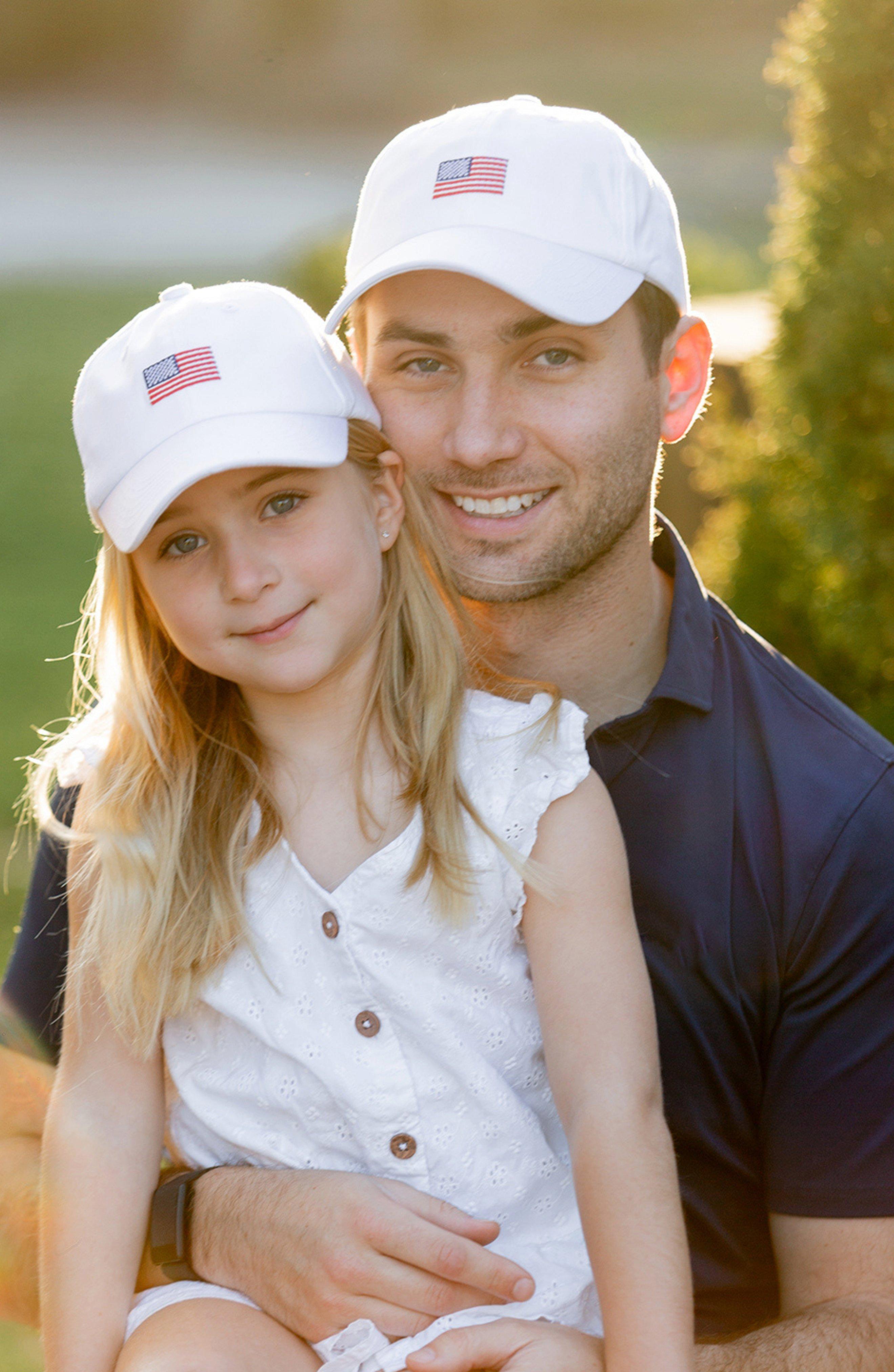 Women's American Flag Bow Baseball Hat image number 1