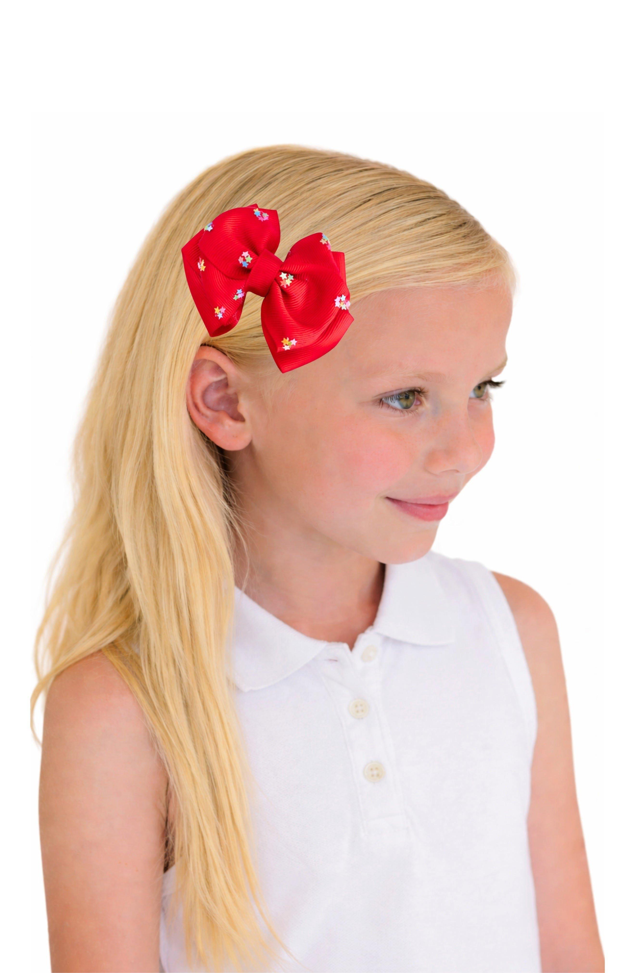 Firecracker Summer Hair Bow Set image number 1