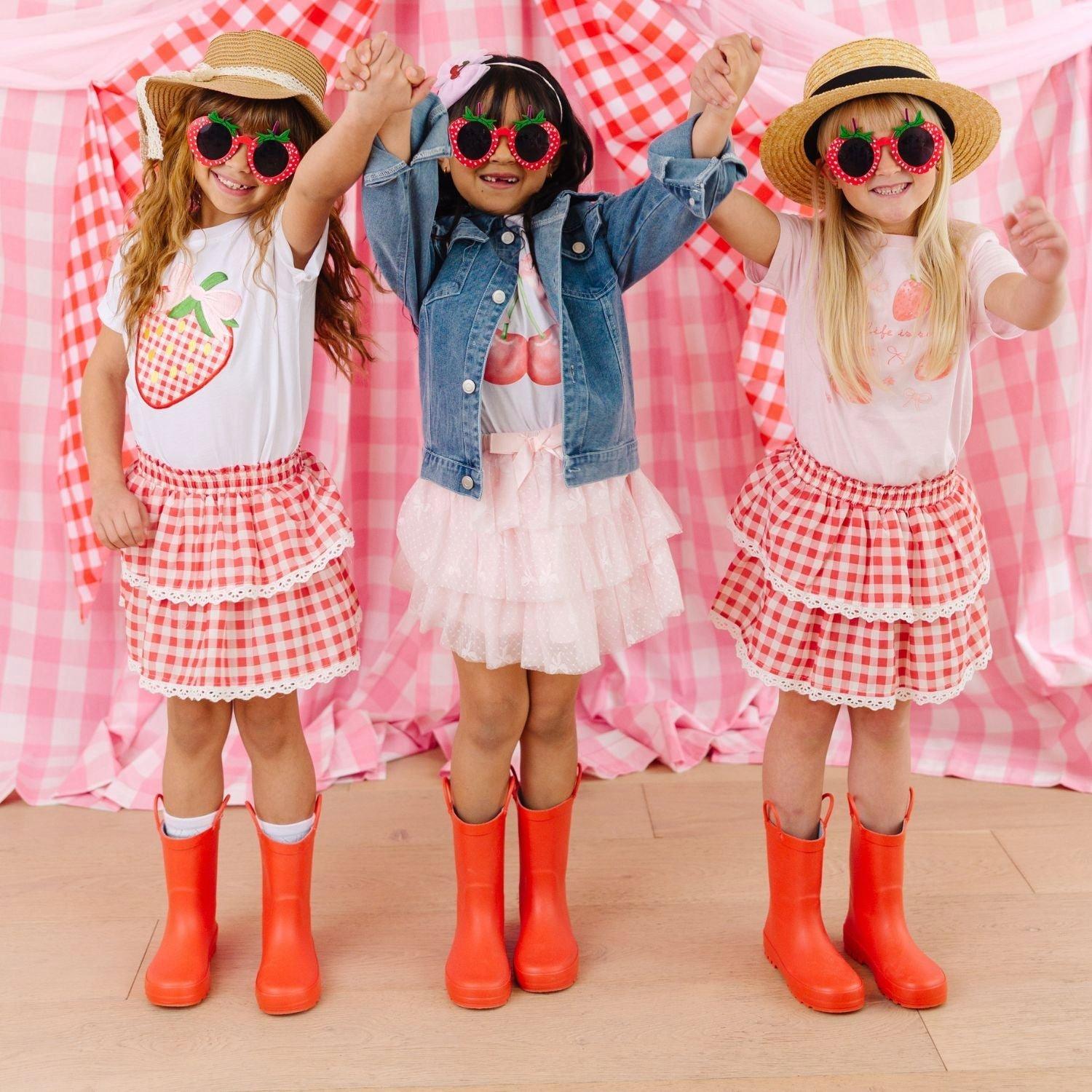 Strawberry Patchwork Short Sleeve T-Shirt image number 4