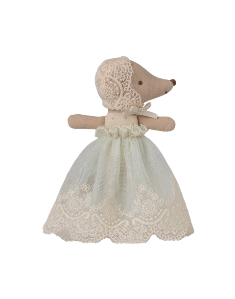 Baby mouse in gown - Mint